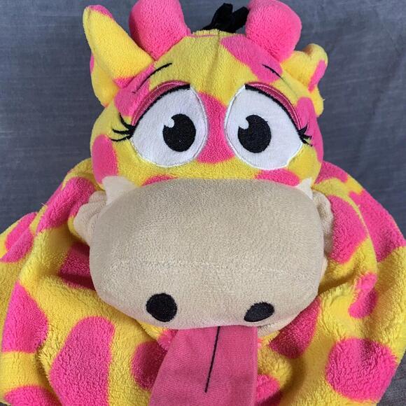 Tummy Stuffers Wild Ones Yellow Pink Giraffe Plush Stuffed Animal Toy Jay @ Play - Picture 2 of 10